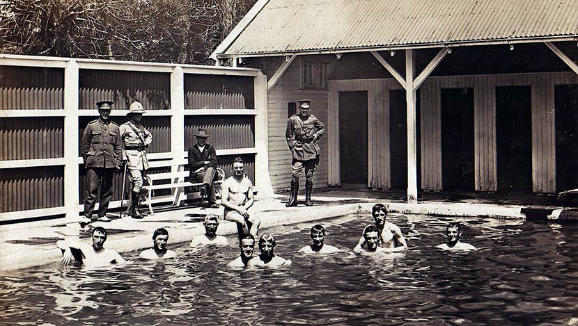 First World War troops at Queen Mary Hospital, Hanmer