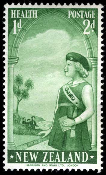 Girls' Life Brigade health stamp, 1958