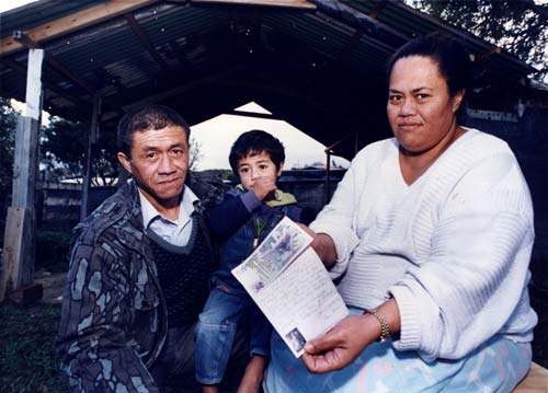 Finau family with donation