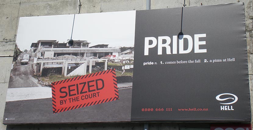 Barbed billboard