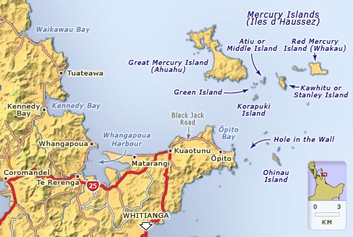 North-east peninsula and Mercury Islands