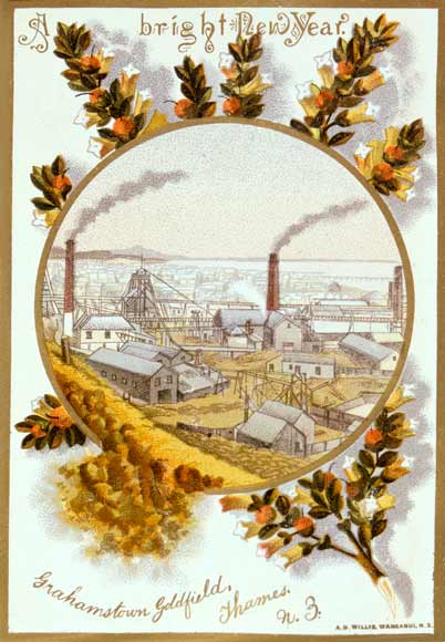 New Year in Grahamstown, Thames, 1880s