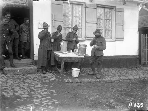 Wartime dentistry: Military tooth-brushing, 1917