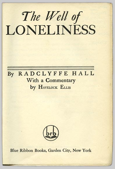 <em>The well of loneliness</em>