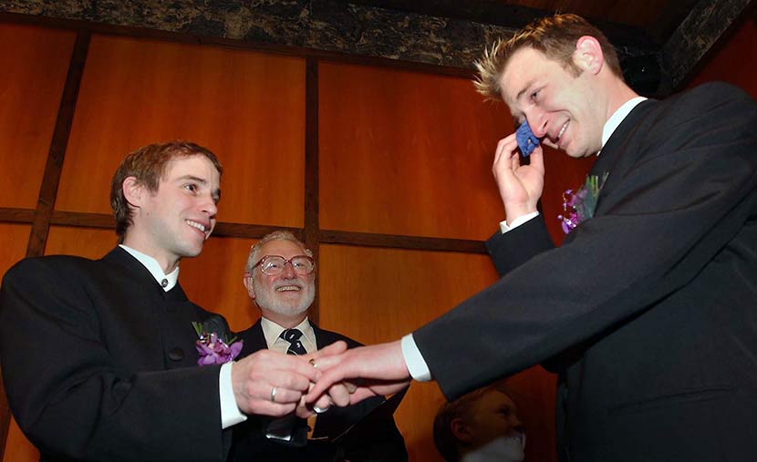 Civil unions: Ewart Gray and Michael Edie