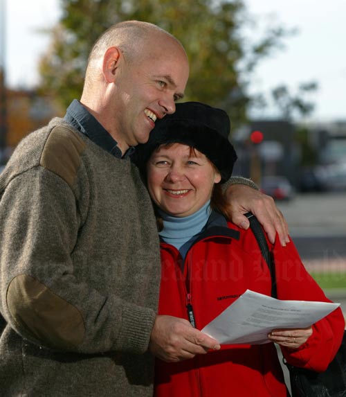Colour photo of happy couple
