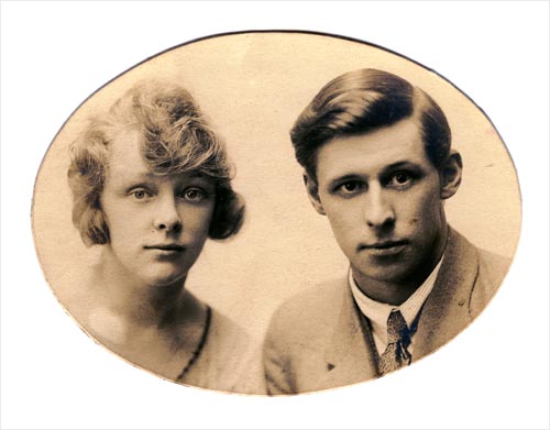 Gordon Burt and his wife, about 1917