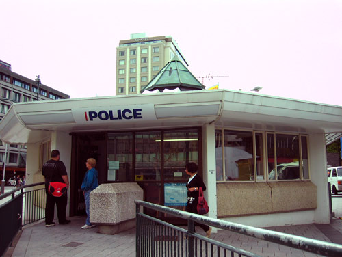 Cathedral Square police kiosk 