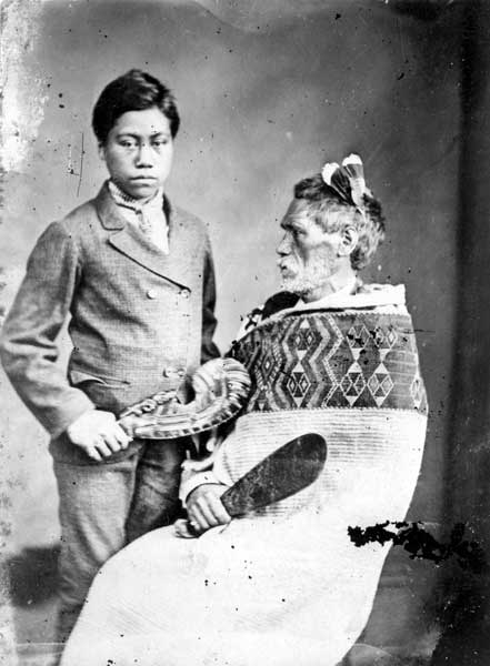 Rewi Maniapoto and whāngai son, 1879