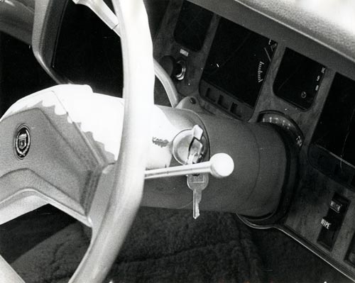 Key in the ignition