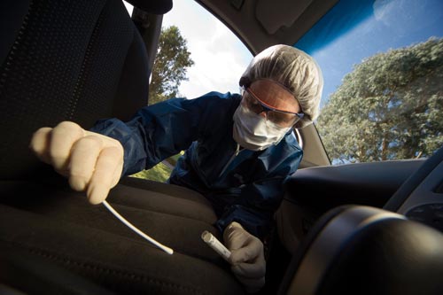Swabbing a stolen car