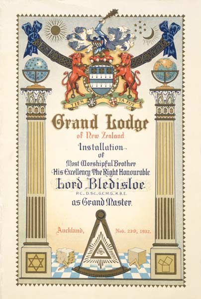 Lord Bledisloe, Grand Master