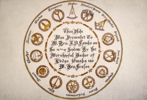 Freemason's plate 