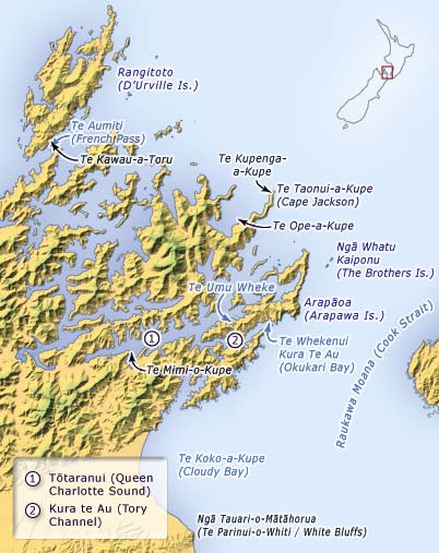 Kupe place names