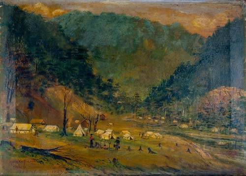 Māhakipawa camp, 1888