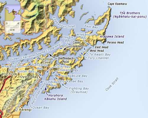 Arapawa Island to Port Underwood