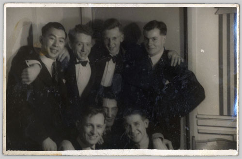 At a party, 1945