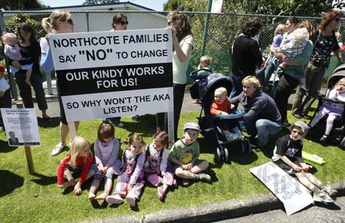 Kindergarten changes: kindergarten protest