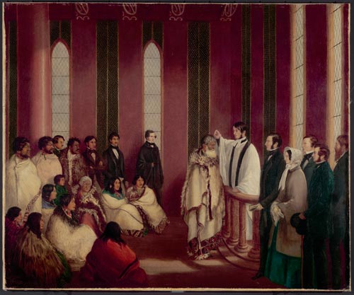 Māori baptism, 1852