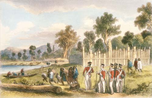 Troops at Maraenuka pā