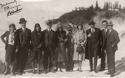 Sir Otto Niemeyer in Rotorua, 1930