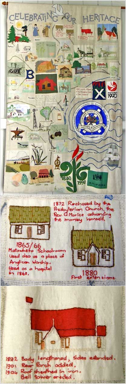 Tapestry in Matawhero church