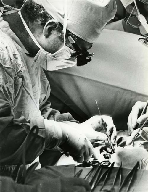 Operating on a baby