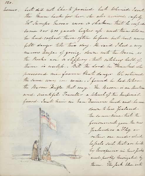 United Tribes' flag: Edward Markham sketch