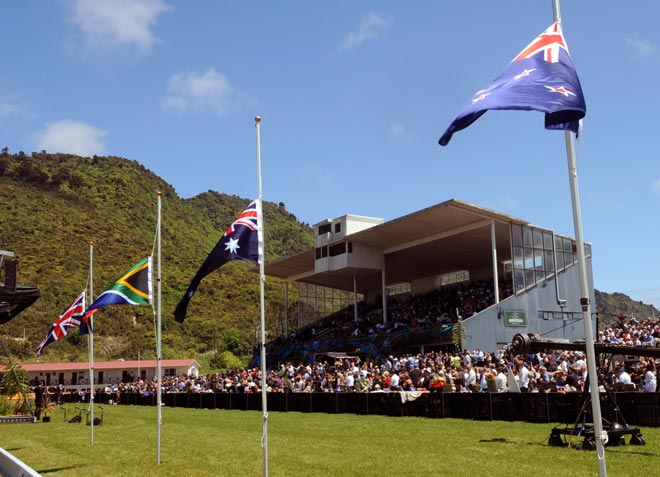 National flags flying at half-mast