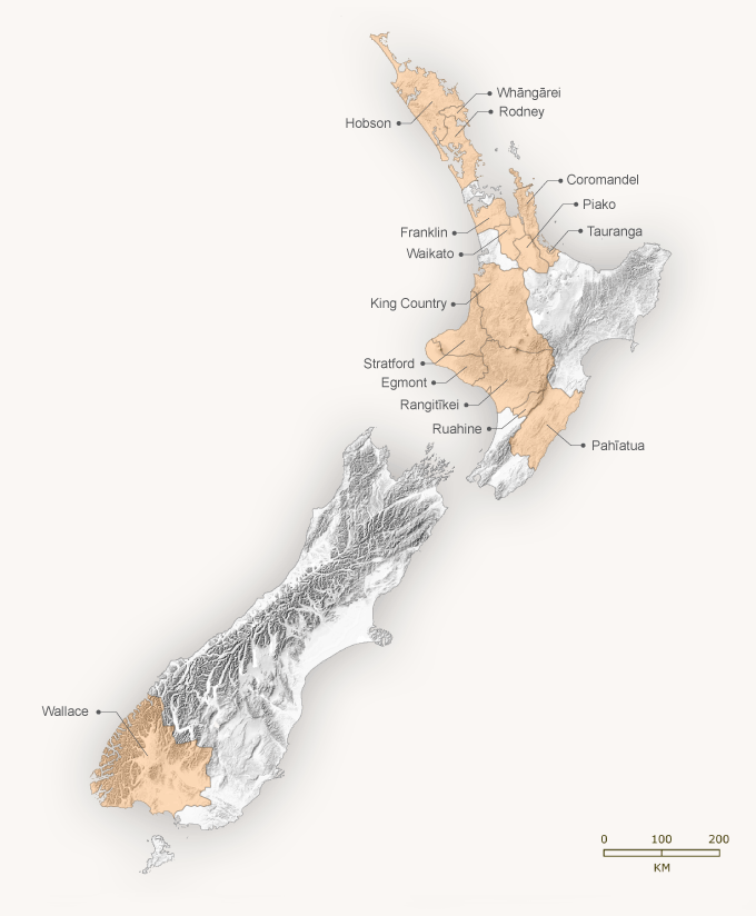 Electorates where Social Credit gained more than 10% of the vote, 1975