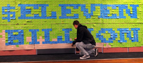 Student debt installation, 2010