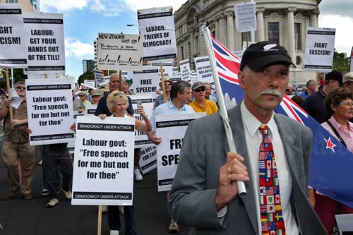 Electoral Finance Bill protest, Auckland, 2007