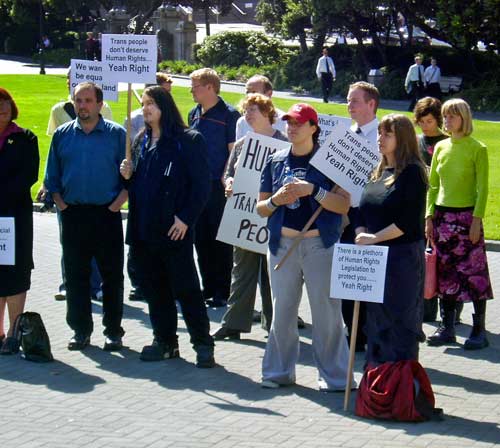 Supporting transgender rights, 2005