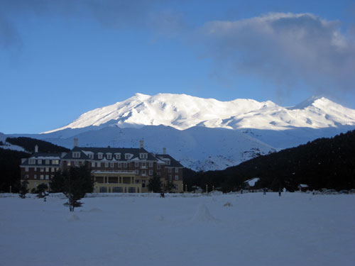 Snow on Mt Ruapehu