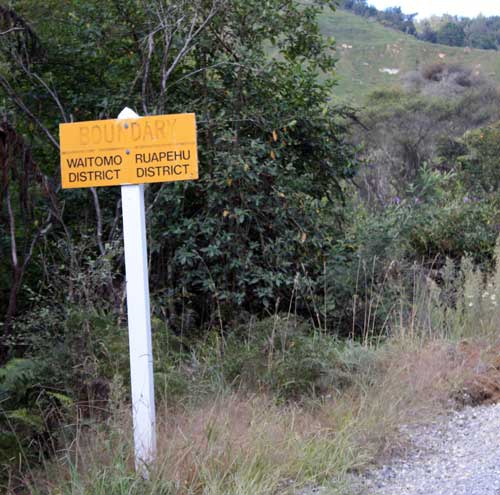 District boundary sign