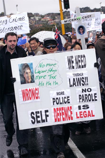 Protesting violent crime