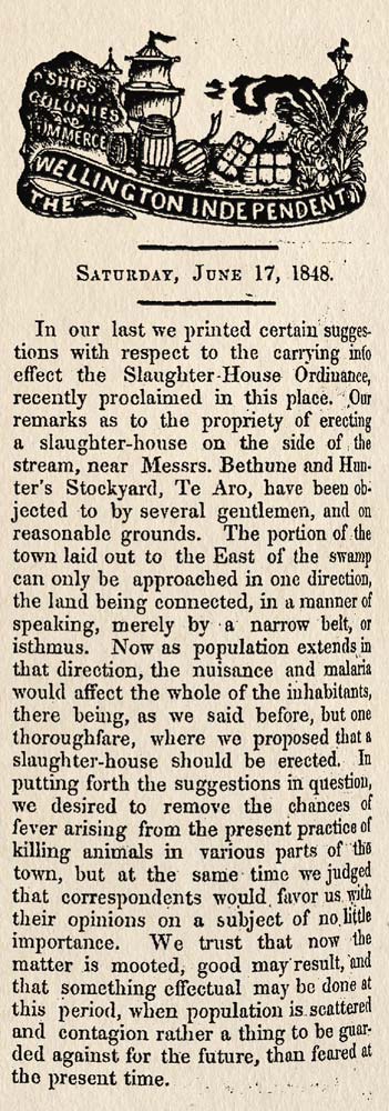 Slaughter-house Ordinance 1848