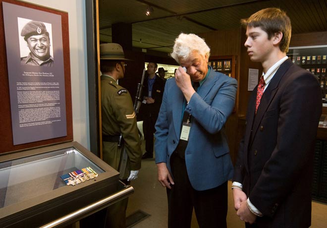 Return of Sergeant Murray Hudson’s medals, 2008
