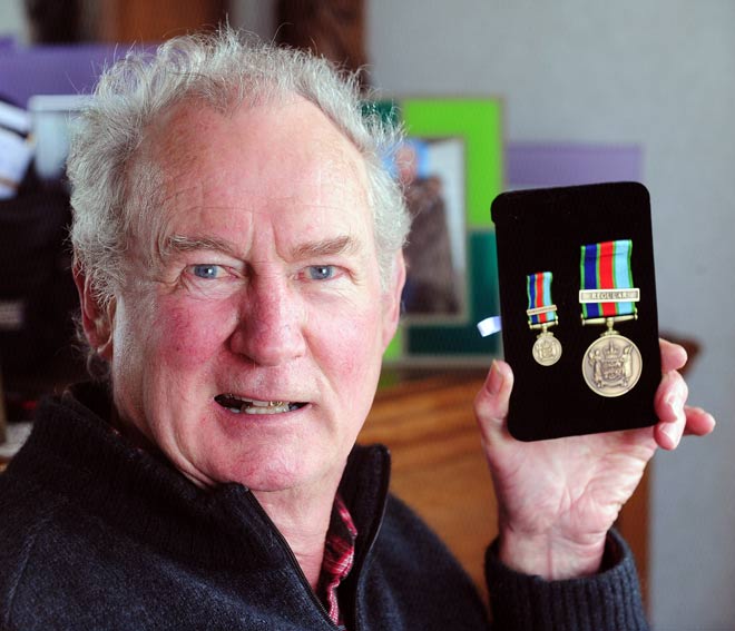 New Zealand Defence Service Medal recipient Jim Gillies, 2011
