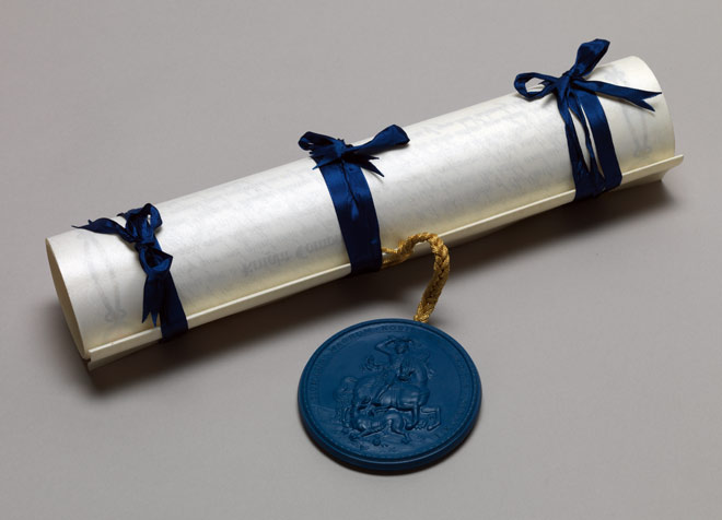 Sir Edmund Hillary: warrant of appointment to Order of the Garter
