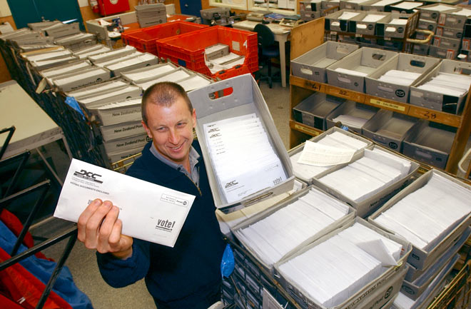 Local body election papers in the mail