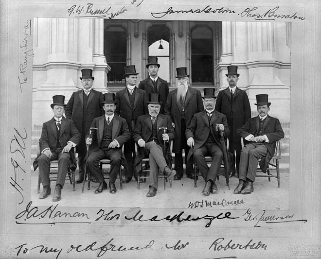 Prime Minister Thomas Mackenzie and cabinet, 1912