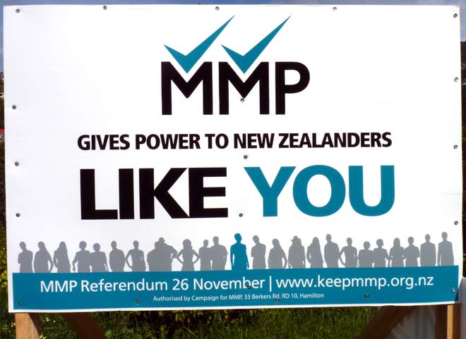 MMP referendum billboard, 2011 