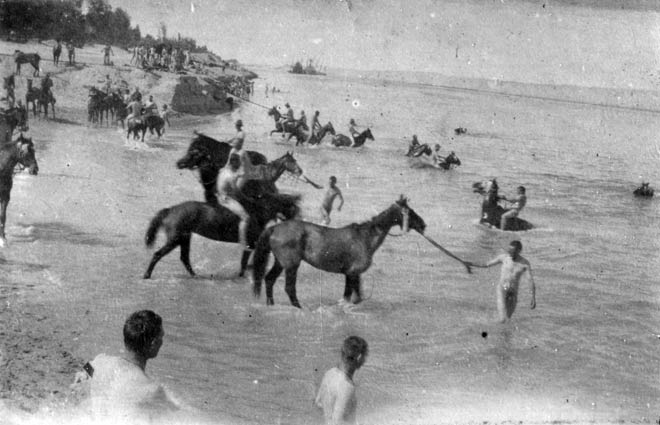 Bathing in the Suez Canal