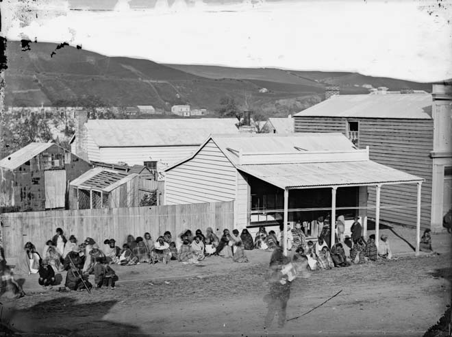 Land court hearing, 1860s