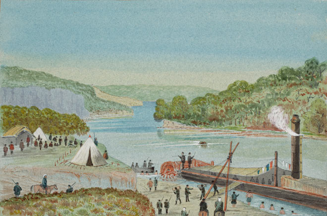 Naval gunboat, Waikato, 1864