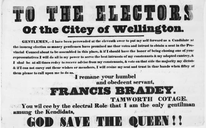 Wellington city election, 1853 
