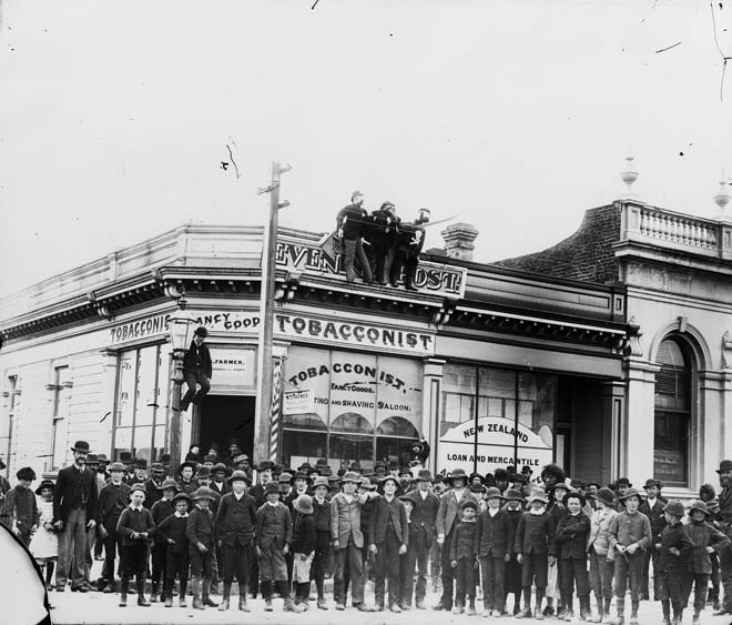 Election-day effigies, Masterton, 1887
