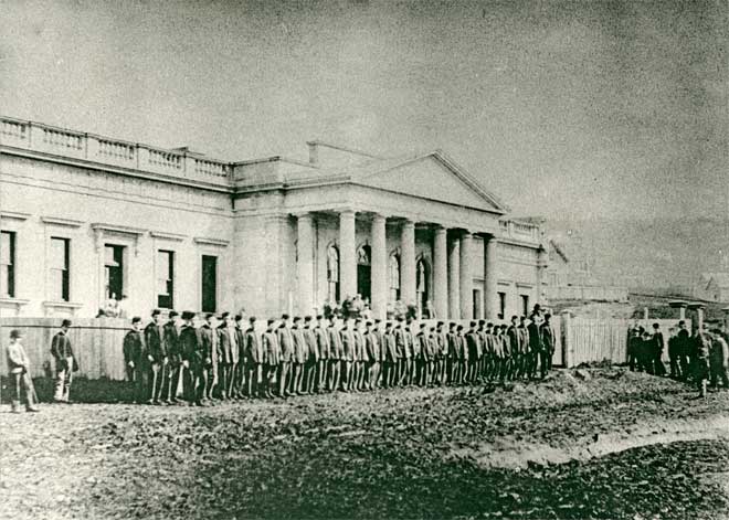 Otago Boys' High School, about 1864