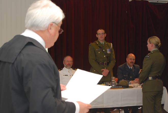 A military court in session